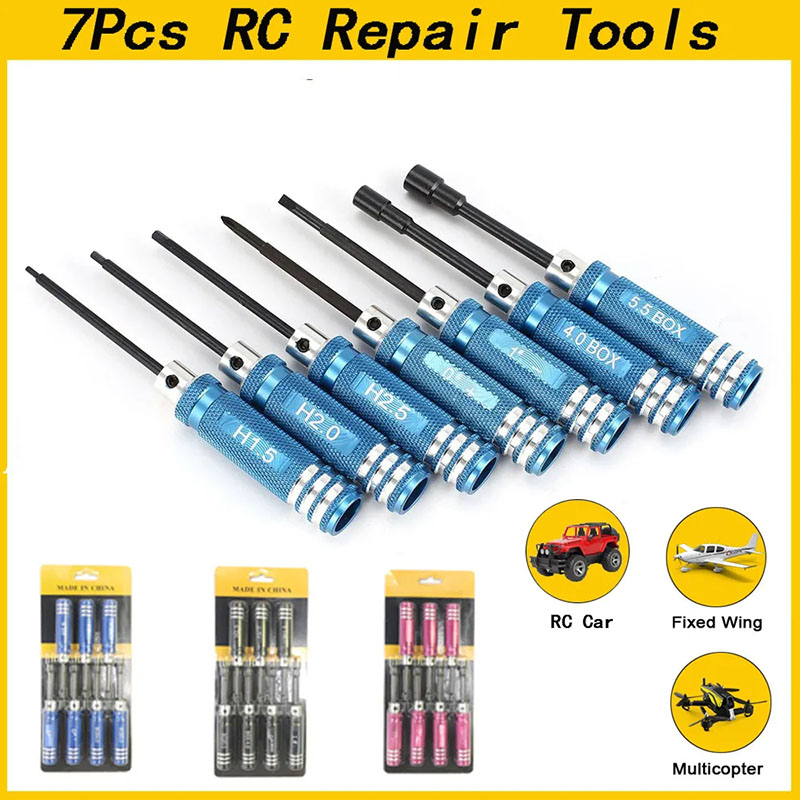 7개 세트 1.5 2.0 2.5mm RC 육각 드라이버 - Rc Helicopter Tool Kit 리뷰 및 가격